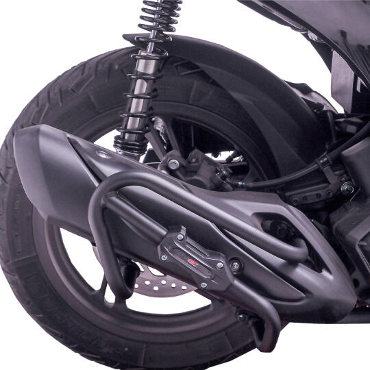 GP Kompozit Honda SH 125 2024-2025 Uyumlu Egzoz Koruma Demiri Siyah (1)