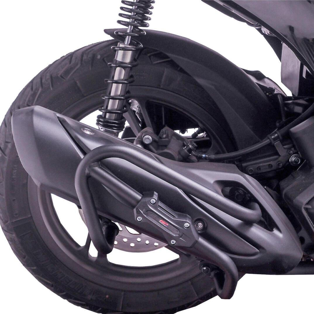 GP Kompozit Honda SH 125 2024-2025 Uyumlu Egzoz Koruma Demiri Siyah - 2