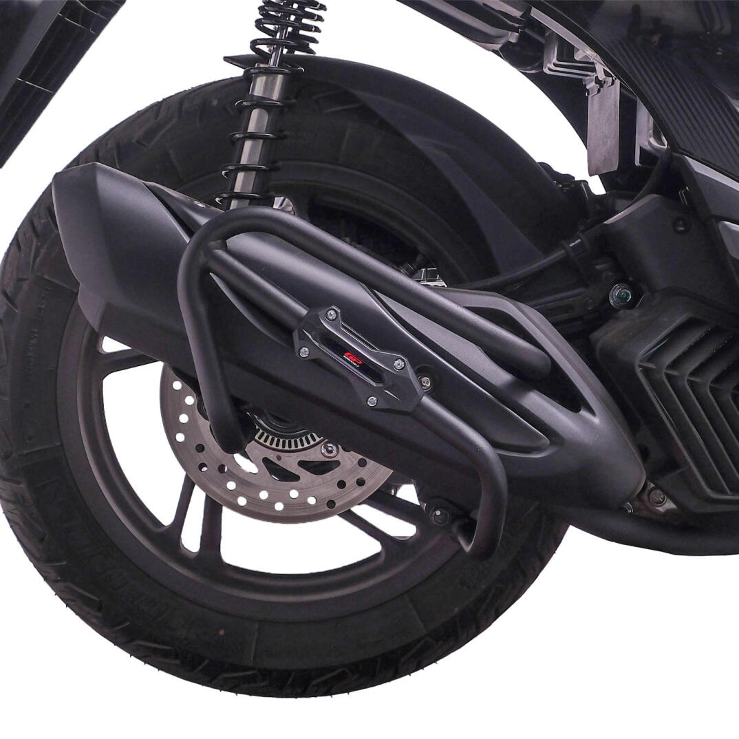 GP Kompozit Honda SH 125 2024-2025 Uyumlu Egzoz Koruma Demiri Siyah - 3