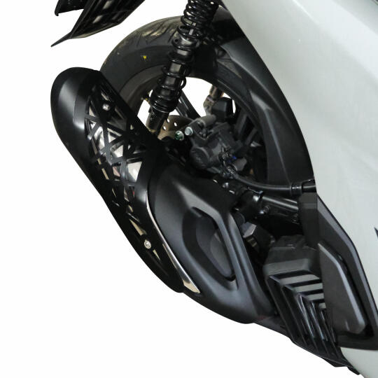 GP Kompozit Honda SH 125 2024-2025 Uyumlu Egzoz Koruma Kapağı Siyah - 4