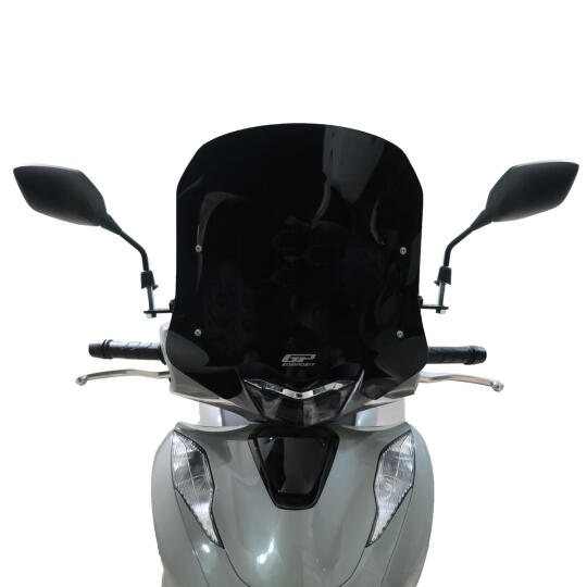 GP Kompozit Honda SH 125 2024-2026 Uyumlu Kısa Ön Cam Siyah (1)