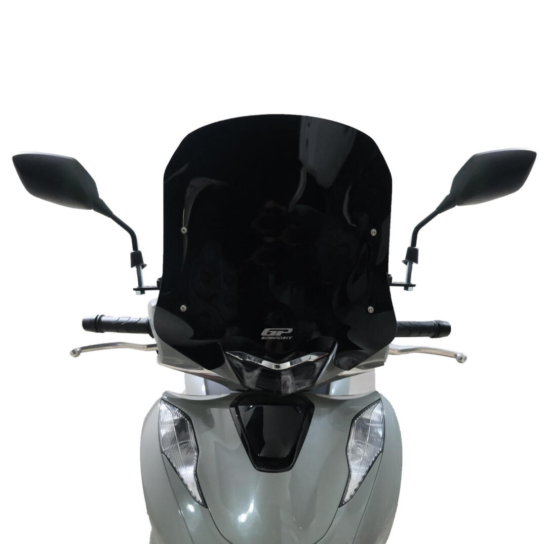 GP Kompozit Honda SH 125 2024-2026 Uyumlu Kısa Ön Cam Siyah - 2