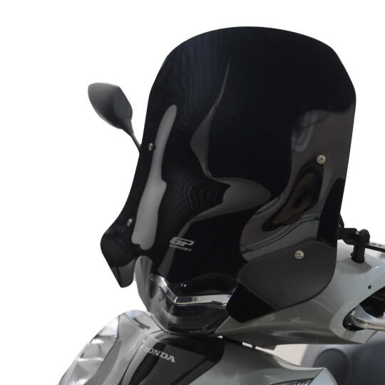 GP Kompozit Honda SH 125 2024-2026 Uyumlu Kısa Ön Cam Siyah - 3