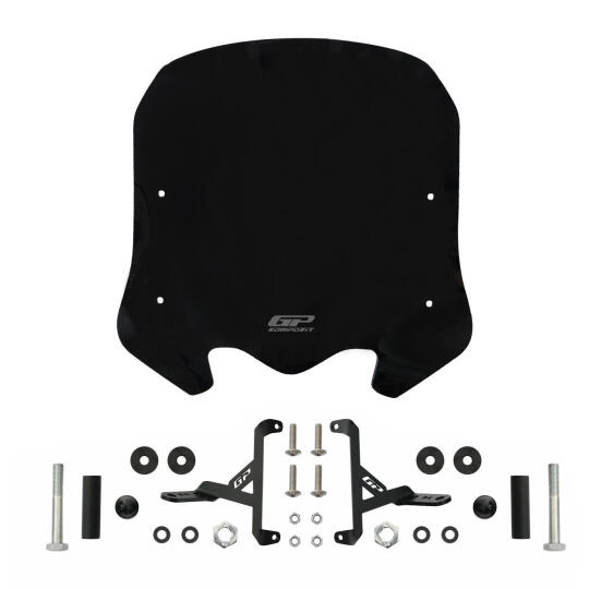 GP Kompozit Honda SH 125 2024-2026 Uyumlu Kısa Ön Cam Siyah - 5