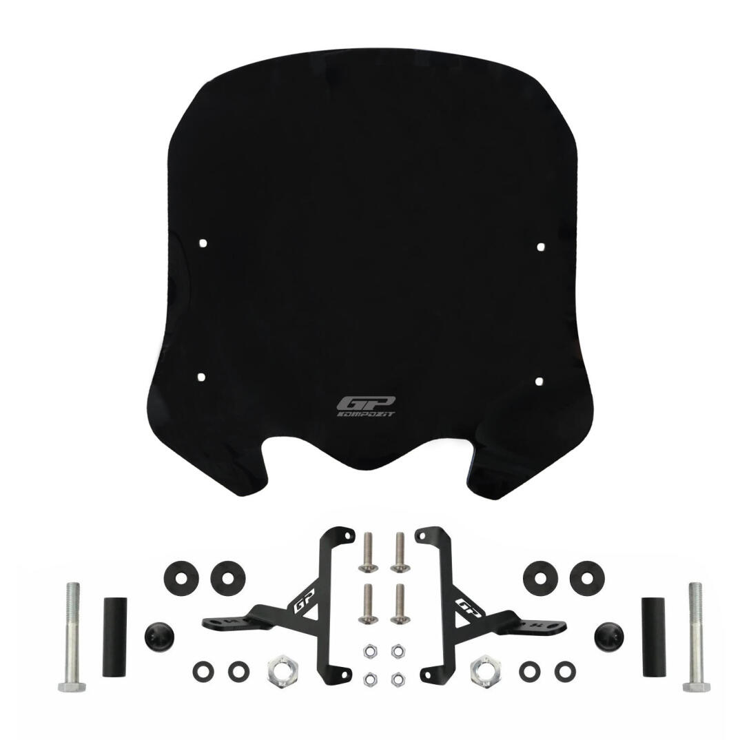 GP Kompozit Honda SH 125 2024-2026 Uyumlu Kısa Ön Cam Siyah - 5
