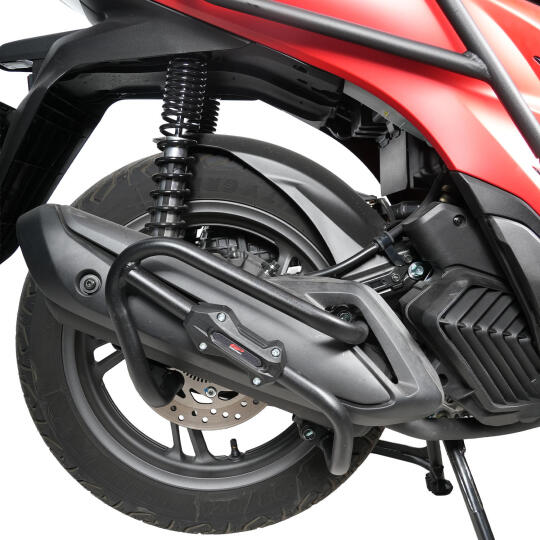 GP Kompozit Honda SH 125 2026 Uyumlu Egzoz Koruma Demiri Siyah (1)