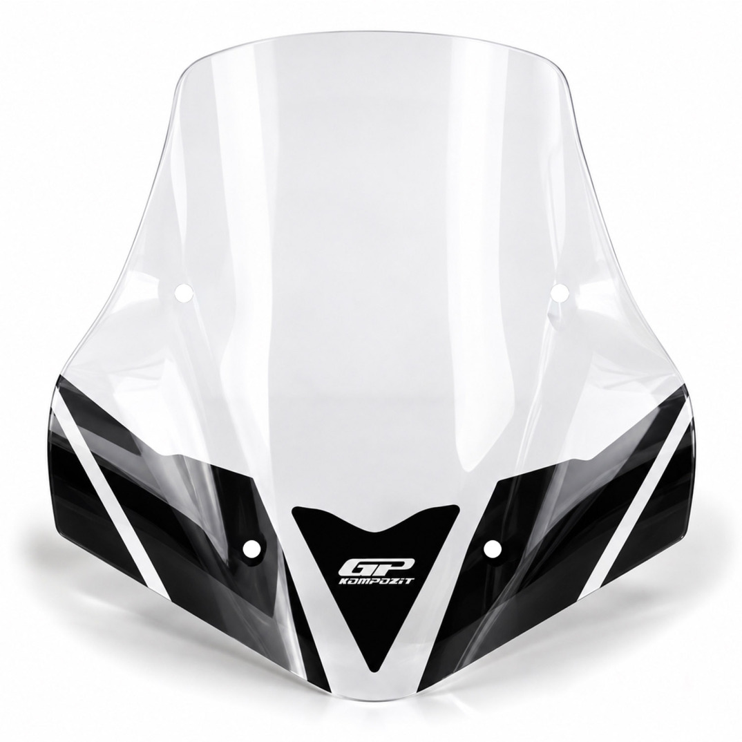 GP Kompozit Honda SH 125i / 150i / 350i 2020-2026 Uyumlu Baskılı Ön Cam Şeffaf - 1