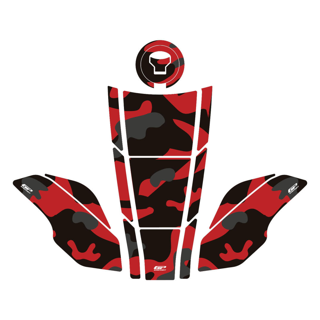 GP Kompozit Honda VFR800X Crossrunner 2015-2020 Uyumlu Tank Pad Seti Kırmızı - 1