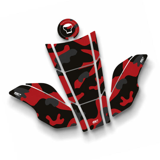 GP Kompozit Honda VFR800X Crossrunner 2015-2020 Uyumlu Tank Pad Seti Kırmızı (1)