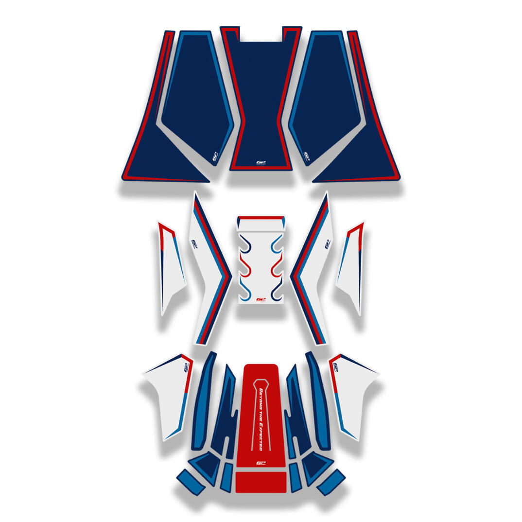 GP Kompozit Honda X-ADV 2021-2026 Uyumlu Tank Pad Seti Tricolor - 1