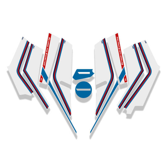 GP Kompozit Honda X-ADV 2021-2026 Uyumlu Yan Pad Tricolor
