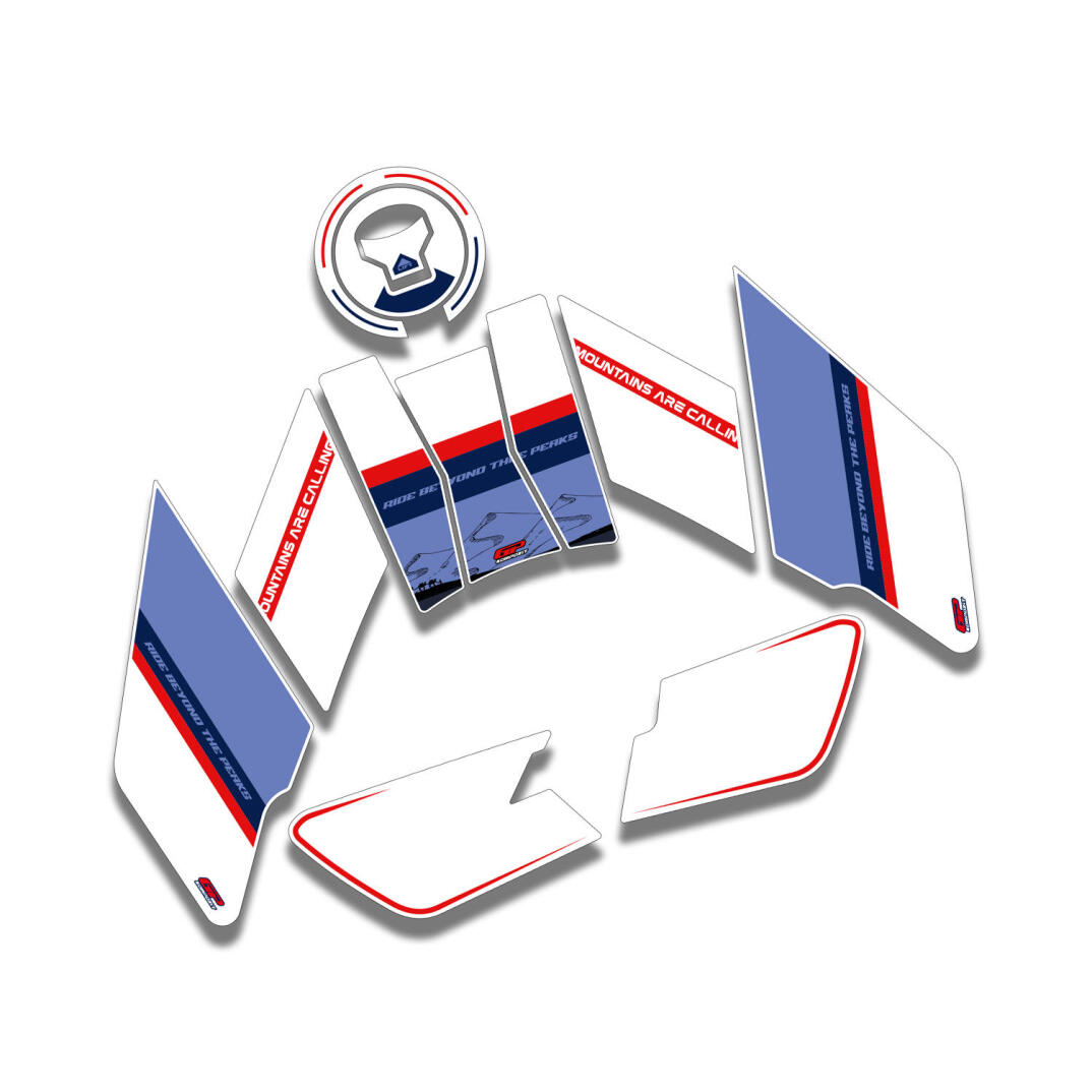 GP Kompozit Honda XL750L Transalp 2023-2024 Uyumlu Tank Pad Seti Beyaz - 2