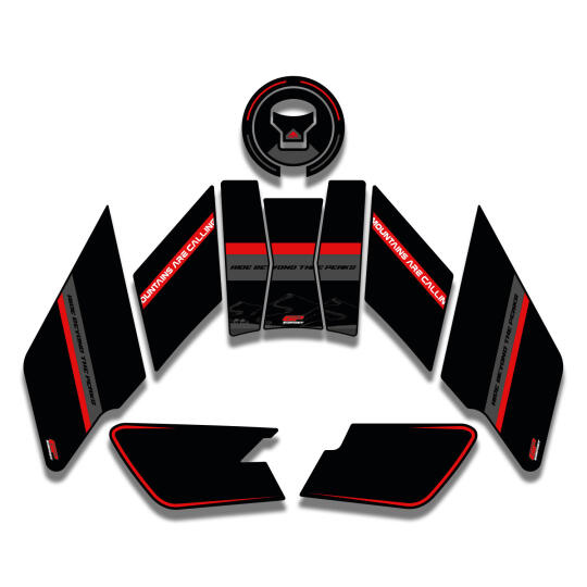 GP Kompozit Honda XL750L Transalp 2023-2024 Uyumlu Tank Pad Seti Siyah