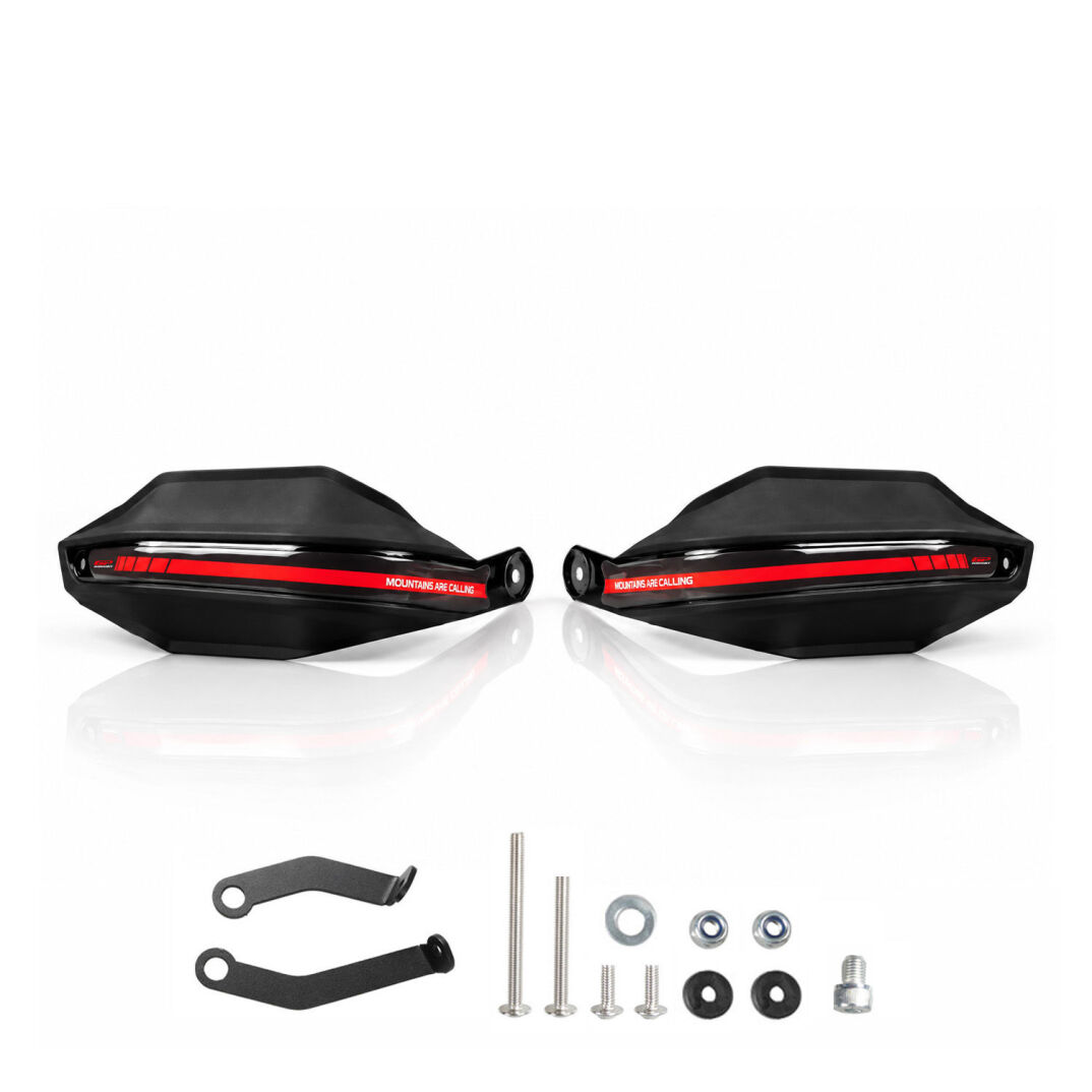 GP Kompozit Honda XL750L Transalp 2023-2025 Uyumlu Plastik Elcik Koruma Gri-Kırmızı - 4