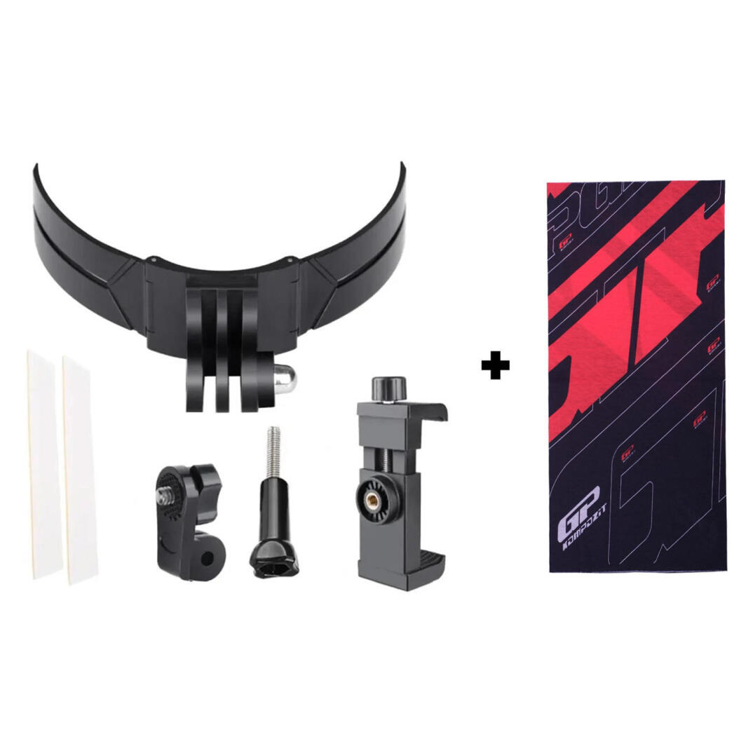 GP Kompozit KBG002 Kask Çene Kamera ve Telefon Tutucu (1 Adet Boyunluk Buff Hediye) - 1
