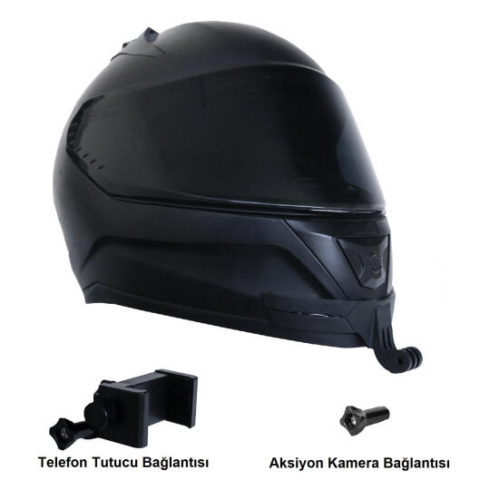 GP Kompozit KBG002 Kask Çene Kamera ve Telefon Tutucu (1 Adet Boyunluk Buff Hediye) - 2