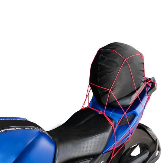GP Kompozit Kırmızı Kask Filesi + 2 li Bagaj Lastiği + Buff - 4