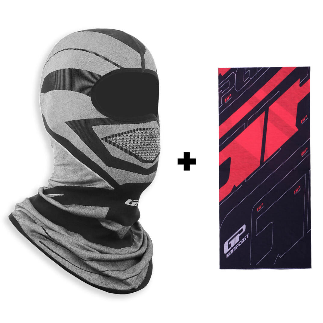 GP Kompozit Kışlık Motorcu Balaklava Maske Gri (1 Adet Boyunluk Buff Hediye) - 1