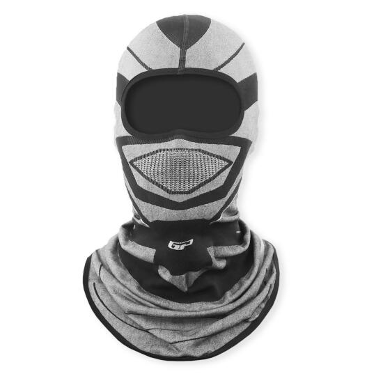 GP Kompozit Kışlık Motorcu Balaklava Maske Gri (1 Adet Boyunluk Buff Hediye) (1)