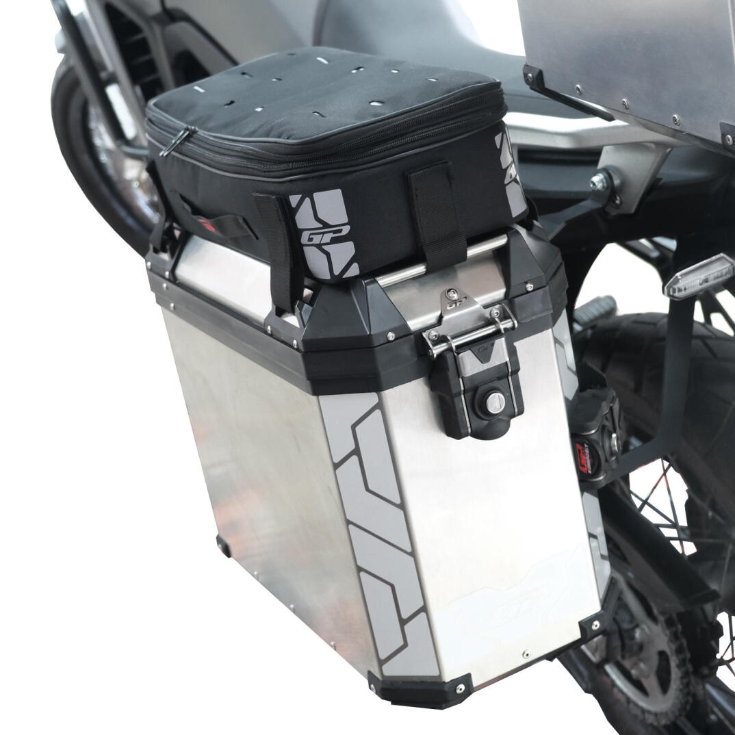 GP Kompozit KMSC04 Universal Motosiklet Yan Çanta Üstü Kumaş Çanta Siyah - 2
