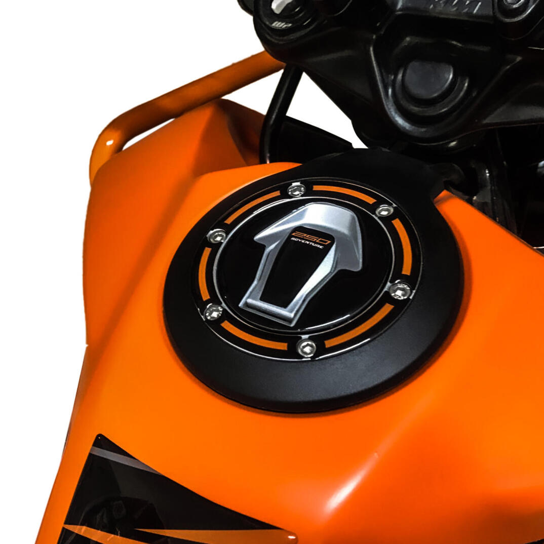 GP Kompozit KTM 250 Adventure 2020-2024 Uyumlu Tank Pad Seti Siyah-Turuncu - 4