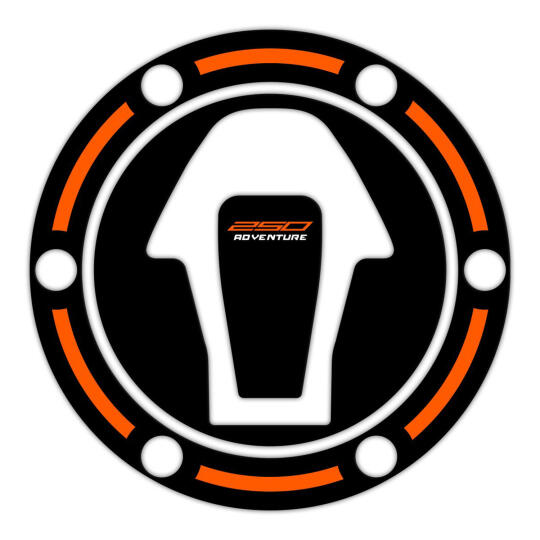 GP Kompozit KTM 250 Adventure 2020-2024 Uyumlu Tank Pad Seti Siyah-Turuncu - 7