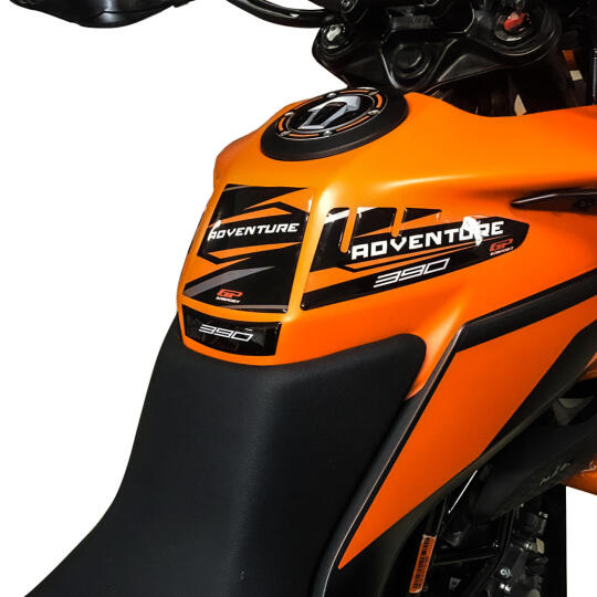 GP Kompozit KTM 390 Adventure 2020-2024 Uyumlu Tank Pad Seti Siyah-Turuncu - 3
