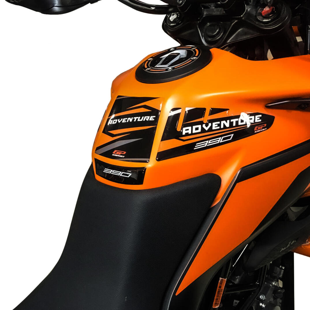 GP Kompozit KTM 390 Adventure 2020-2024 Uyumlu Tank Pad Seti Siyah-Turuncu - 3