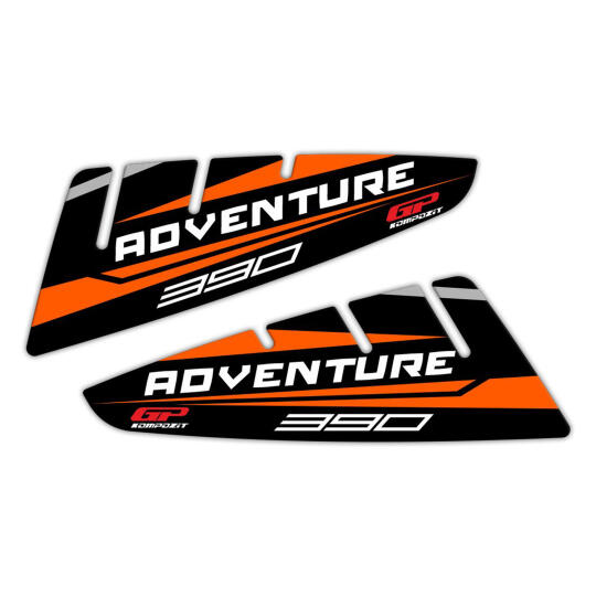 GP Kompozit KTM 390 Adventure 2020-2024 Uyumlu Tank Pad Seti Siyah-Turuncu - 5