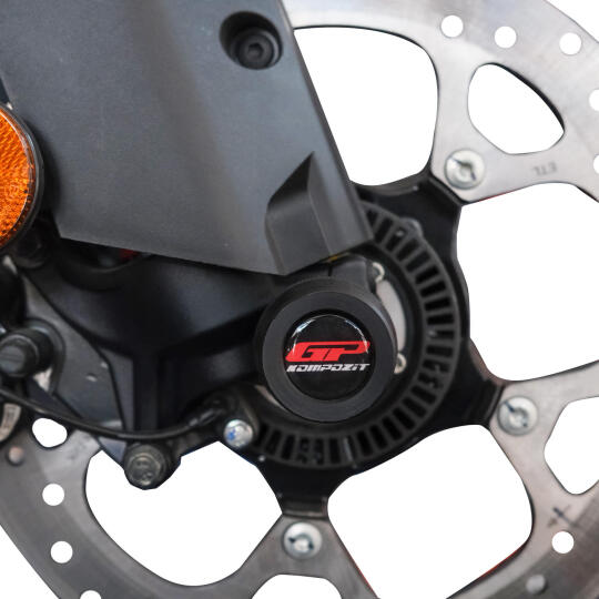 GP Kompozit KTM 390 Adventure X 2025-2026 Uyumlu Aks Koruma Takozu Seti Siyah (1)