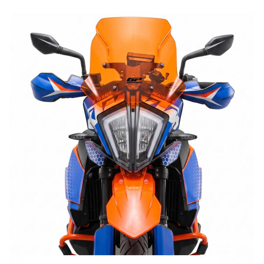 GP Kompozit KTM 890 ADV / ADV R 2021-2022 Uyumlu Ön Cam Turuncu (1)