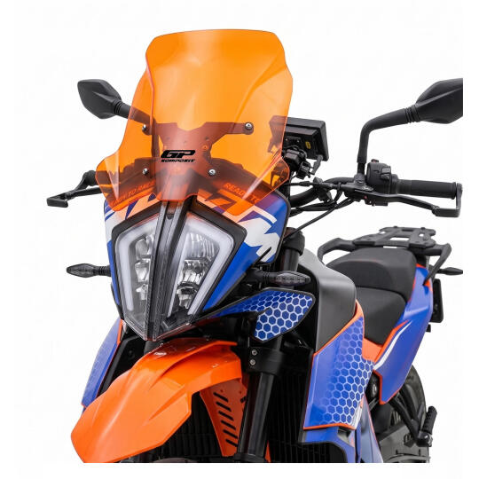 GP Kompozit KTM 890 ADV / ADV R 2021-2022 Uyumlu Ön Cam Turuncu - 3