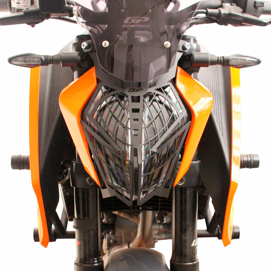 GP Kompozit KTM Duke 250 2024-2026 Uyumlu Far Koruma Siyah - 2