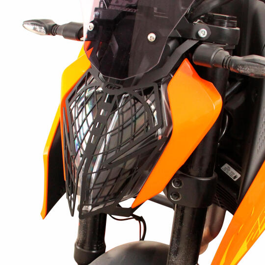 GP Kompozit KTM Duke 250 2024-2026 Uyumlu Far Koruma Siyah - 3