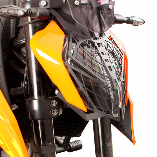 GP Kompozit KTM Duke 250 2024-2026 Uyumlu Far Koruma Siyah - 4