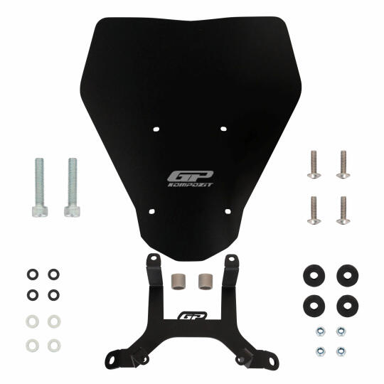 GP Kompozit KTM Duke 250 2024-2026 Uyumlu Ön Cam Siyah - 7
