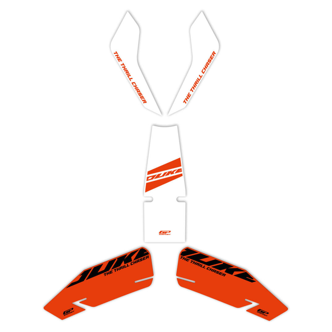 GP Kompozit KTM Duke 250 2024-2026 Uyumlu Tank Pad Seti Beyaz - 1