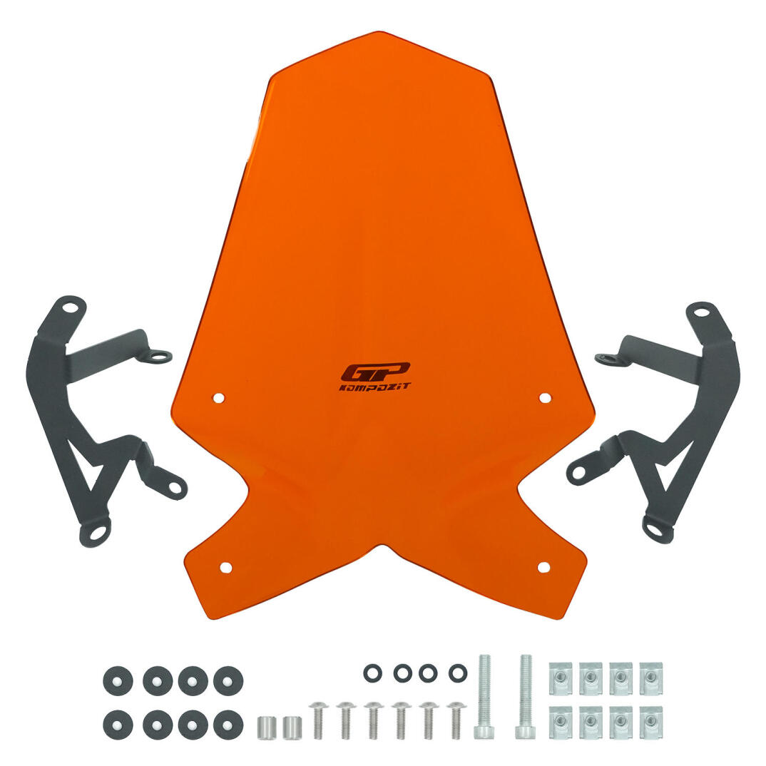 GP Kompozit KTM Duke 390 2017-2023 Uyumlu Ön Cam Turuncu - 5