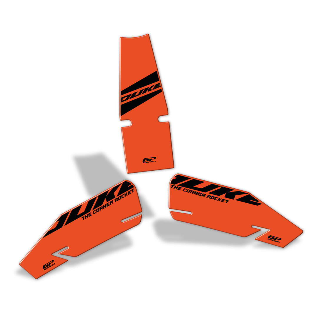 GP Kompozit KTM Duke 390 2024-2026 Uyumlu Tank Pad Seti Turuncu - 2