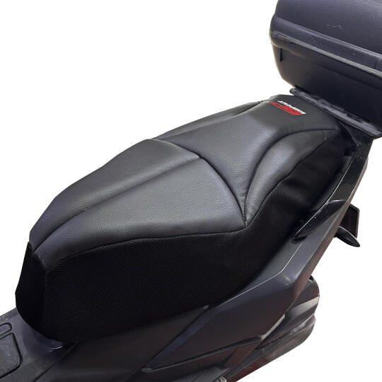 GP Kompozit Kymco Dink R 150 2021-2024 Uyumlu Fileli Motosiklet Konfor Sele Kılıfı Siyah (1)