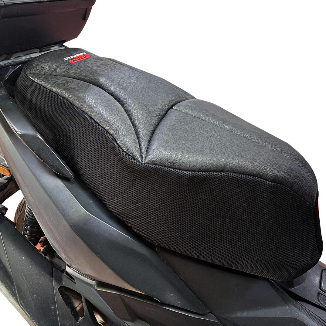 GP Kompozit Kymco Dink R 150 2021-2024 Uyumlu Fileli Motosiklet Konfor Sele Kılıfı Siyah - 3