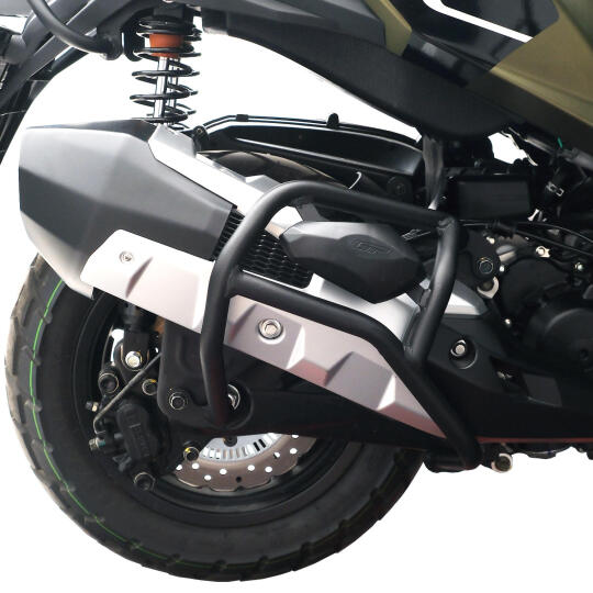 GP Kompozit Kymco DTX 250 / 360 2021-2024 Uyumlu Egzoz Koruma Demiri Siyah (1)