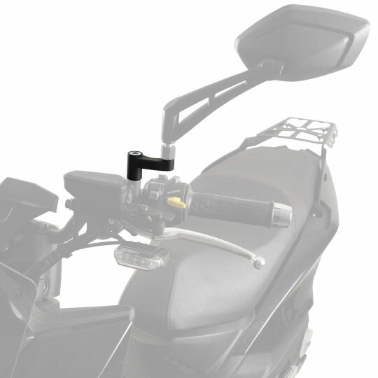 GP Kompozit Kymco KRV 200 2023 Uyumlu Ayna Genişletme Siyah - 3