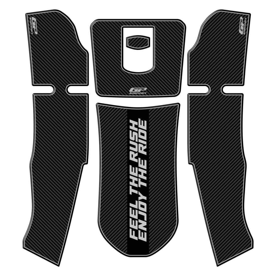 GP Kompozit Kymco Xciting S 400 2021-2022 Uyumlu Tank Pad Karbon - 1