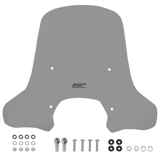 GP Kompozit Lambretta X300 2023-2024 Uyumlu Ön Cam Füme - 7