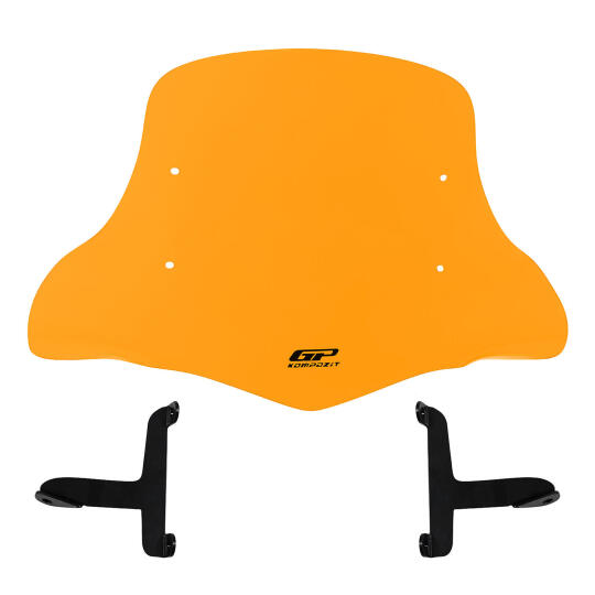 GP Kompozit MCM002 Scooter Universal Elcikli Ön Cam Turuncu