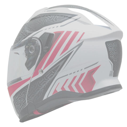GP Kompozit MKS007 / MKS009 Uyumlu Motosiklet Kask Arka Havalandırma Aparatı Mat Beyaz (1)
