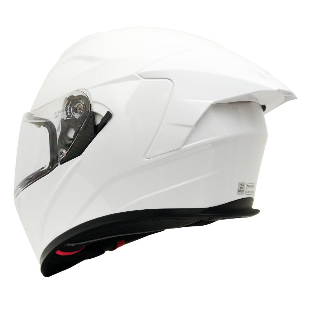 GP Kompozit MKS008-PW Yarış Spoiler Güneş Vizörlü Şeffaf Full Face Motosiklet Kaskı - 5