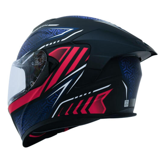GP Kompozit MKS008-RBBR Yarış Spoiler Güneş Vizörlü Şeffaf Full Face Motosiklet Kaskı - 5