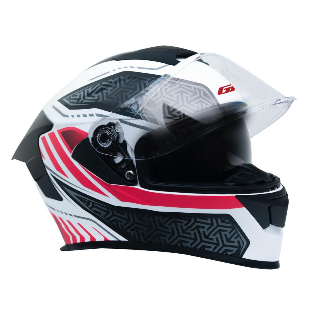 GP Kompozit MKS008-RWRB Yarış Spoiler Güneş Vizörlü Şeffaf Full Face Motosiklet Kaskı - 3